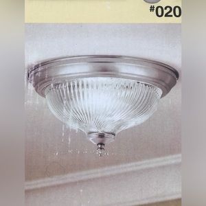 NIB: Lowes: Portfolio- Brush Nickel Flush Mount Light Fixture